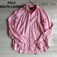 【美品】POLO RALPH LAUREN リネン100% シャツ　長袖のサムネイル