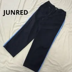 トラックパンツ風 ブラックパンツ 青 ブルーラインのサムネイル