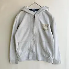 90s POLO ラルフローレン　キッズ　スウェットパーカー　130 グレー