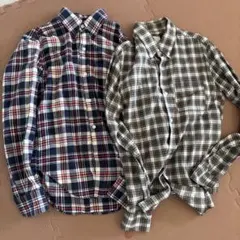 バンドオブアウトサイダーズ 長袖チェックシャツ2枚セット