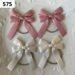 【575】　推し活　ちょうちょたらりんミニ　リボン　ヘアゴム　キッズ　ベビー