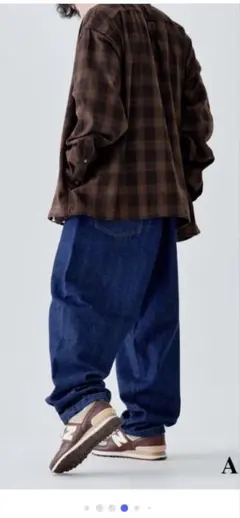 ALOUND ブルーデニムワイドパンツ