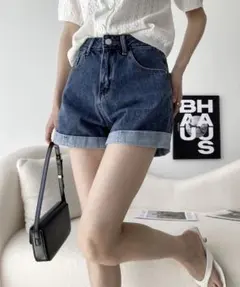 ショートパンツ ダークブルー M