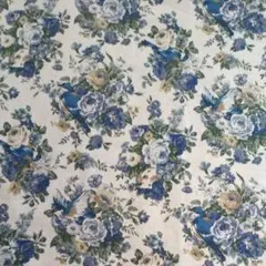 布【約110cm幅✕1.5m】鳥と薔薇（生成り）