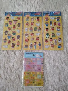 クレヨンしんちゃん シール 4シートセット ぷっくりシール タイルシール