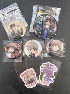 チ*ス様 銀魂 沖田総悟 缶バッジ 5個セット、ステッカー