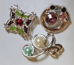 VERITE ブローチ・ネックレストップ3個セット