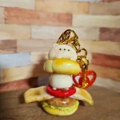 しろくまちゃん　ベーグルバーガー　キーホルダー　チャーム