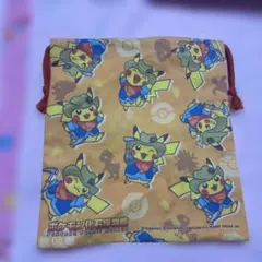ポケモン化石博物館限定　ピカチュウ 巾着