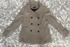 H&M ベージュ ダブルブレスト チェスターコート XS