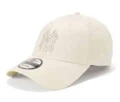 9FORTY White Day ラインストーン ニューヨークヤンキースクローム