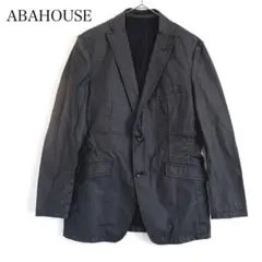 アバハウス テーラードジャケット ストライプ グレー オフィスカジュアル