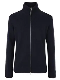 タイムセール　Maison Margiela　ドライバーズニット　23SS　美品 MAISON MARGIELA ジップアップ ネイビー ドライバーズニット