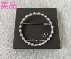 ［美品］ミナペルホネン　タンバリン　ブローチ　シルバー