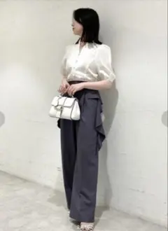 snidel サイドディティールパンツ グレー