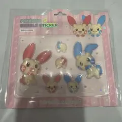 ポケモン 韓国限定 30周年記念 バブルステッカー プラスル マイナン