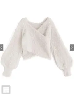 GRL フェザーニットカシュクールトップス[kz448]