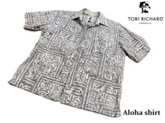 ⭐美品⭐ TORI RICHARD ボタニカル柄アロハシャツ ハワイ製 Sのサムネイル