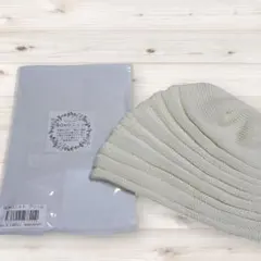 BOKOニット ケア帽子 医療用帽子 ニット帽　ホワイト系のサムネイル