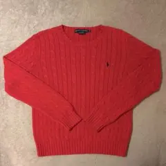 Ralph Lauren ケーブルニットセーター M レッド