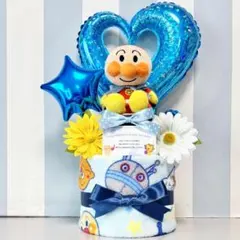 ☆出産祝いに大人気！アンパンマンの豪華２段おむつケーキ 男の子