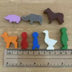 小さな積み木？　動物　木製　女の子　男の子　合計8個
