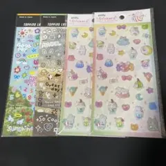 カプセルシール　キラキラアニマル　TOPPiNG LAB トッピングラボ　セリア