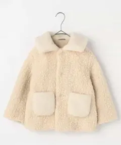 新品　90㎝キッズ ボアジャケット アイボリーのサムネイル
