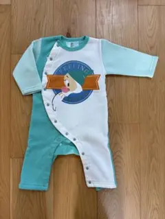 ディズニー７人の小人　ロンパース 70cm 裏起毛　ボア　ミントグリーン　男子