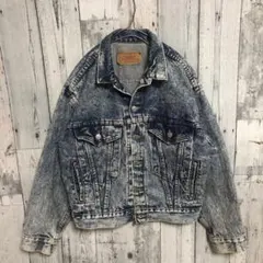 USA製 手書きリーバイス Levi's ケミカルウォッシュジャケット L
