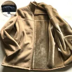 未使用級/3Lサイズ✨ピッコロ・ネゴツィオ ムートンコート 裏地ボア キャメル