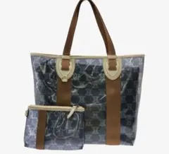 CELINE セリーヌ◇トリオンフロゴ PVCトート ポーチ付 タグ付未使用 