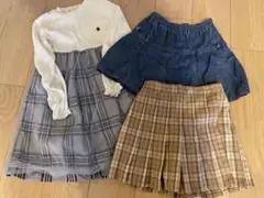 130cm ワンピース＆スカートセット　全3点