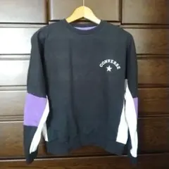 CONVERSE トレーナー 155サイズ 黒・紫・白