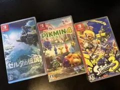 3本 ゼルダの伝説 ティアーズ ピクミン4 スーパースターズ スプラトゥーン3