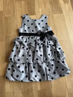 フォーマルドレス グレー 水玉