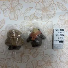 たかはたまさお 木彫り風 フィギュアコレクション 2点 ガチャガチャ