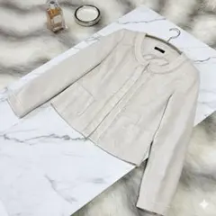 上品♡ a.v.v ラメツイード ノーカラージャケット フォーマル M