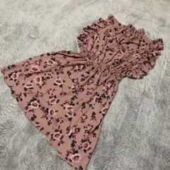 katespade ケイトスペード 花柄 フリル ノースリーブワンピース M