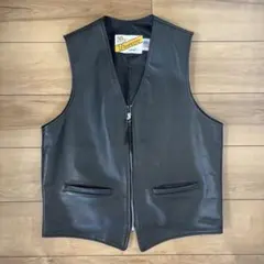 ★最終値下げ★Schott ブラックレザー ベスト サイズS LEATHER LUGGAGE VEST/レザーラゲッジ ベスト | Schott（ショット