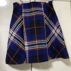 SNIDEL ネイビー チェック フレアスカート サイズ1