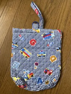 シューズ袋　上履き入れ　乗り物柄