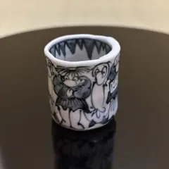 大野瑞昭　飯茶碗 京焼 御茶碗湯呑 清水焼 大野瑞昭 裏印アリ 色絵 羅漢図 4客 - メルカリ