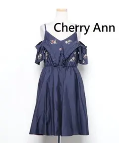 【限定割引・美品】Cherry Annチェリーアン 花柄ビジュードレスワンピース
