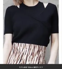 MURUA ムルーア アメスリドッキングハーフニット