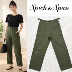 Spick and Span ベイカーパンツ カーキ 34 テカリ、色落ち有