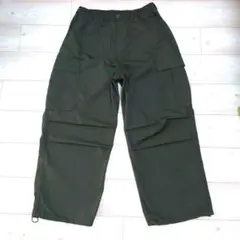 【試着のみ】GU　スーパーワイドカーゴパンツ　オリーブ　Lサイズ