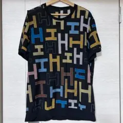 【2月末まで出品】トップス メッシュ素材 ブラック 黒 カラフル 透け感 重ね着