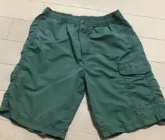 オールドユニクロ　オリーブグリーン ショートパンツ マジックテープ　ドライ