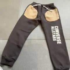 CONVERSE キッズ ロングパンツ ボアポケット ダークグレー